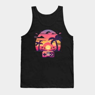 Retro Gaming Sunset Tank Top